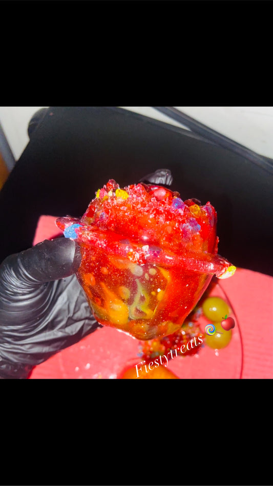 Jolly rancher wrapped candied apple